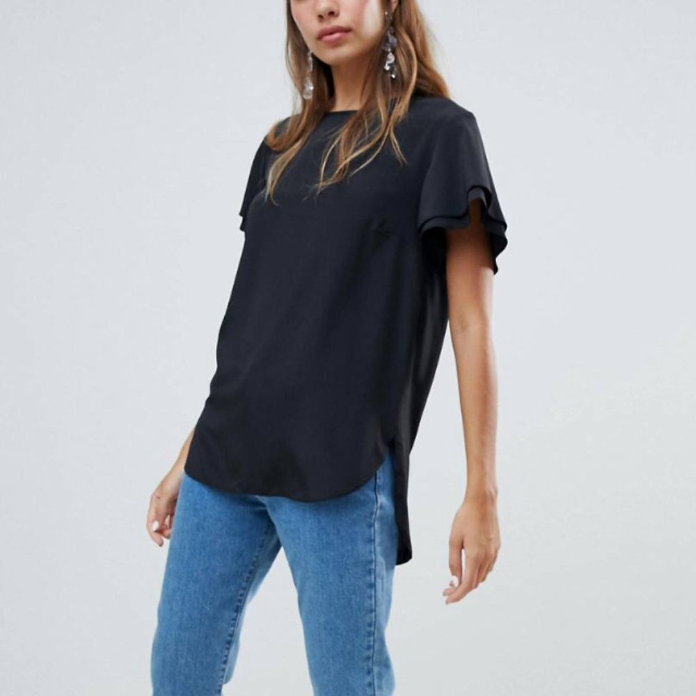 New Look Silky Black Tee